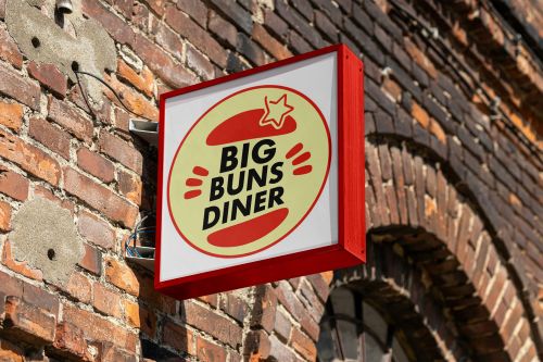 free sign attached to wall mockup2jpg